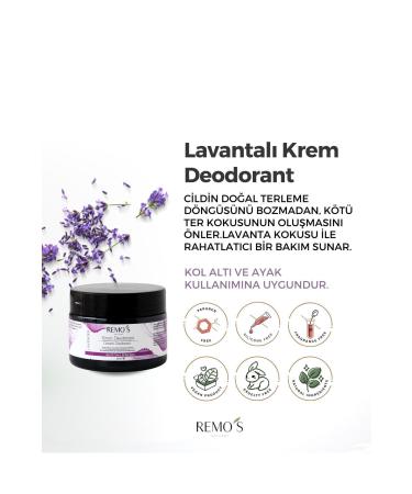 RemosNatural Cream Deodorant Lavender 50 Ml - Buy Online on GoSupps.com