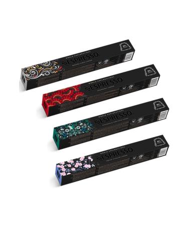 Nespresso World Series Buenos Shanghai Stockholm and Tokyo Capsule Coffee 10 Pieces (Set of 4)