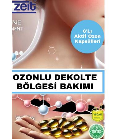 ZEIT OZON Ozonated Decollete Care Cream | Moisturizing Active Ozone Capsules for Sun Spots and Freckles 6-Pack