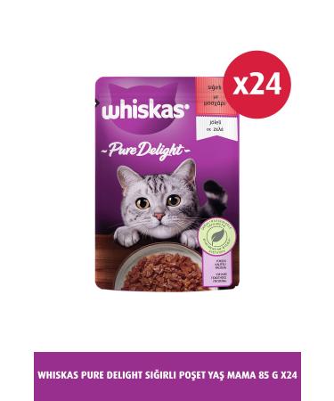 Whiskas Pure Delight Cattle Wet Food 85 gr 24x