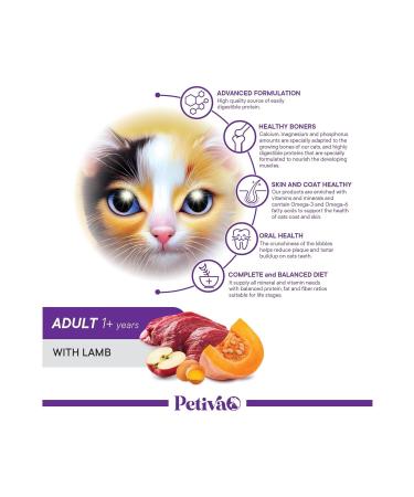 Petiva Adult Cats Lamb Meat Dry Cat Food (500 GRAM LAMB) - Buy Online on GoSupps.com