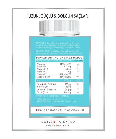 SOVITAL 2-Pack Hair Vitamin Swiss Patented Vegan Gummy - Hair Vitamin - Buy Online on GoSupps.com