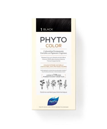 Phyto Phytocolor 1 Black Ammonia-Free Permanent Herbal Hair Dye - Buy Online on GoSupps.com