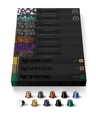 Nespresso Medium Roast Flavors 10 Boxes (100 CAPSULES)