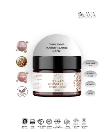 AvA Bio Cosmetics Ava Natural Retinol - Collagen Peptide Night Care Cream - Buy Online on GoSupps.com