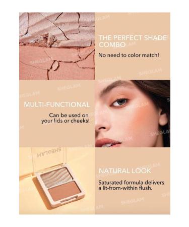 SHEGLAM Glam 101 Hybrid Highlighter & Blush Duo-Seville Blush Highlighter Powder Palette - Buy Online on GoSupps.com