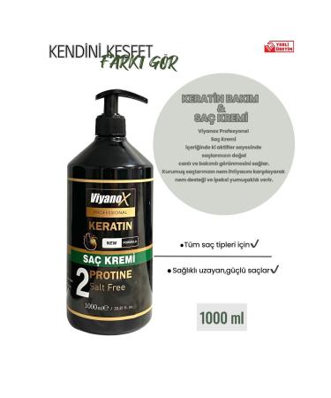 V YANOX Keratin Salt-Free Shampoo 1000 ml Keratin Care and Repair Conditioner 1000 ml - Buy Online on GoSupps.com