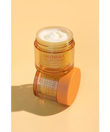 Farmstay Calendula Relief Cream/Vegan Moisturizer for Sensitive and Dry Skin 80 ml - Buy Online on GoSupps.com