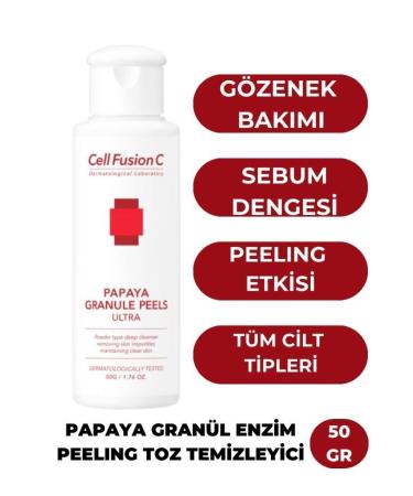 Cell Fusion C Papaya Granule Enzyme Peeling Powder Cleanser 50 gr - Buy Online on GoSupps.com