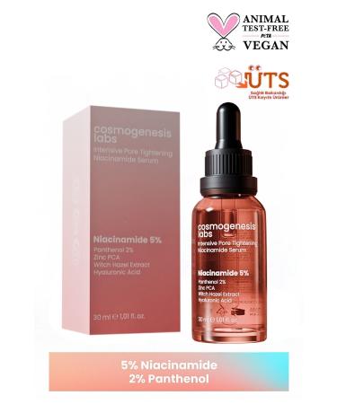 Cosmogenesis Labs Acne Anti-Blackhead Niacinamide Skin Serum 30ml Vegan Pore Tightening (5% NIACINAMIDE) - Buy Online on GoSupps.com