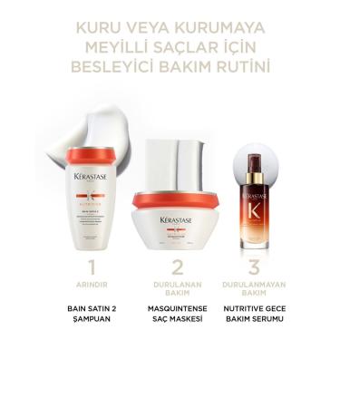 Kerastase Nutritive Bain Satin No:2 Nourishing Shampoo for Dry Hair 250ml - Buy Online on GoSupps.com