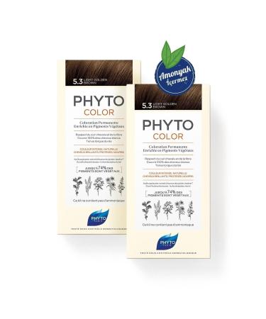 Phyto Phytocolor 5.3 Light Chestnut Dore Ammonia-Free Permanent Herbal Hair Dye Dual Advantage Set