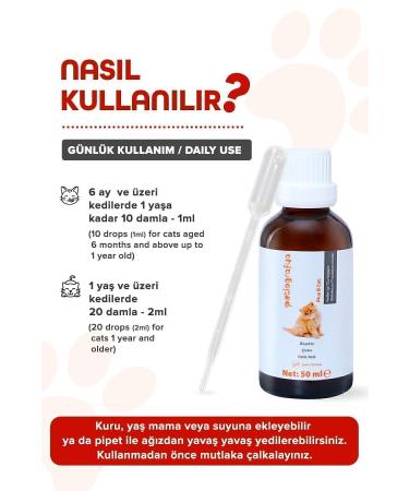 patiografya Plus B Nourishing Feather Health Drops for Cats Reduces Shedding Cat Shedding Preventer 50 ml - Buy Online on GoSupps.com