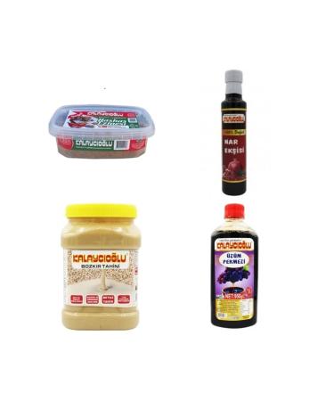 Kalayc o lu Bozk r White Tahini 935gr - Pomegranate syrup 350gr - Poppy seed paste 400 - Grape molasses 950gr