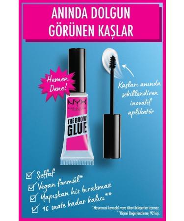 NYX Professional Makeup The Brow Glue Instant Brow Styler - Clear Brow Fixing Mascara - Buy Online on GoSupps.com