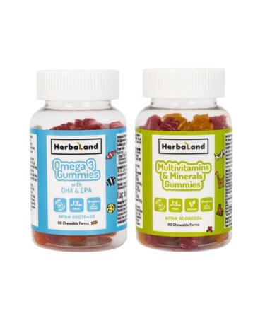 Herbaland Gummies Omega-3 Dha&epa Gummies Multivitamin And Mineral Chewable Form