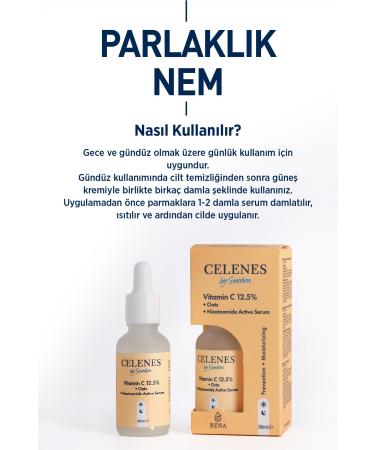 Celenes by Sweden Vitamin C 12.5% + Oats + Niacinamide Active Face Serum - Buy Online on GoSupps.com