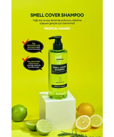 Kundal Sebum Balancing Care Shampoo for Young People KUNDAL Smell Cover Shampoo 400ml (Tropical Mango)