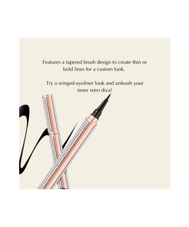 EDA LUXURY BEAUTY Ultra Thin Felt Tip Eyeliner Black Shiny Waterproof Liquid Eyeliner Vegan Precision Eye Liner - Buy Online on GoSupps.com