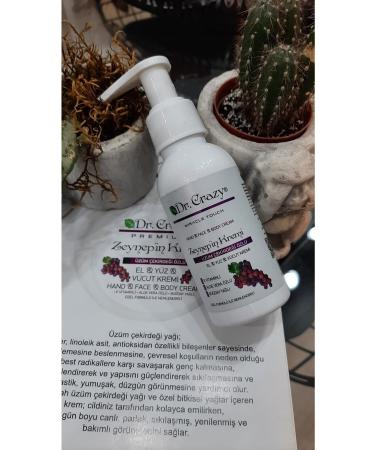 DrCrazy Dr.crazy.zeynep s Cream Grape Seed Extract. Hand Face Body Cream Heel Cracks Elbows Etc.