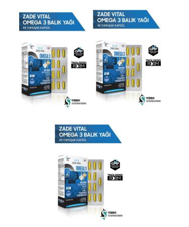 Zade Vital Omega 3 Premium General 45 Capsules - Pack of 3