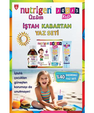 Nutrigen Grape Aquas Kids Spf 50 Sun Cream Children's Sun Cream Summer Set ( DISCOUNTED) - Buy Online on GoSupps.com