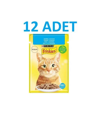 Friskies Adult Cat Food with Salmon 85 gr X 12 Pieces