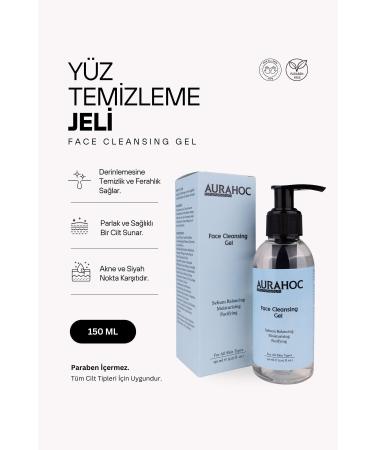 AURAHOC Purifying & Sebum Balancing Facial Cleansing Gel with Lychee Extract 150ml | Fresh & Balanced Skin - Buy Online on GoSupps.com