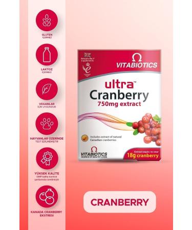 Vitabiotics Ultra Cranberry Large Fruited Food Supplement Containing Vaccinium 30 Tablets