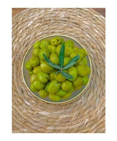 Hatay Has iftlik Green Cracked Olives (5 LITRES)