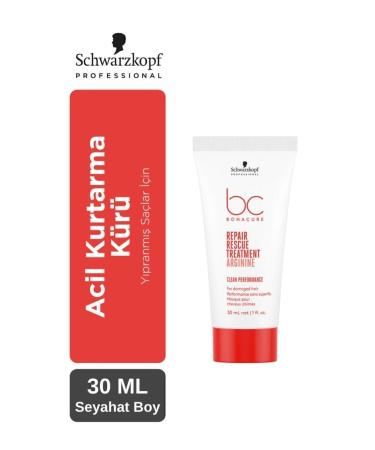 Bonacure BC Clean Emergency Rescue Treatment Travel Size 30ml | Special Mask for Processed & Damaged Hair