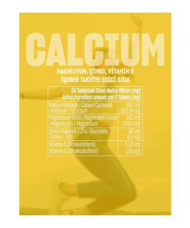 Talya Calcium Magnesium Zinc Vitamin D Containing Supplementary Food 60 Tablets - Buy Online on GoSupps.com