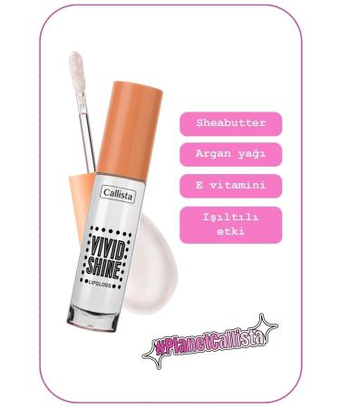 Callista Vivid Shine Lipgloss Moisturizing Shiny Lip Gloss - 100 Crystal Clear - Transparent - Buy Online on GoSupps.com