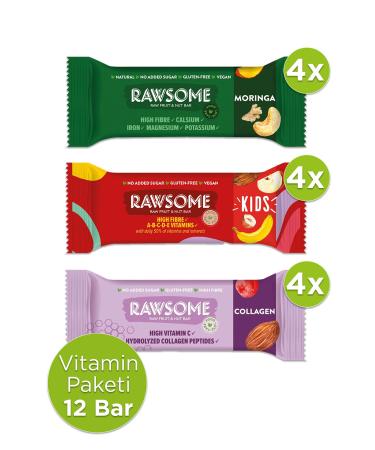 Rawsome Vitamin Bar Pack Gluten Free and Vegan 12 Bars
