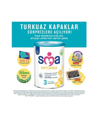 SMA Optipro 3 800 gr 1-3 Years Follow-On Milk - Buy Online on GoSupps.com