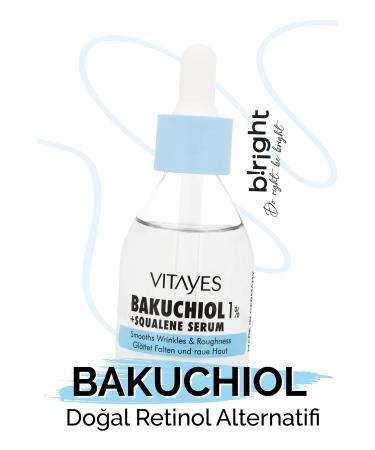 VITAYES Anti-Stain Retinol Alternative Bio Bakuchiol 1% & Squalene Skin Repair Brightening Serum 30ml