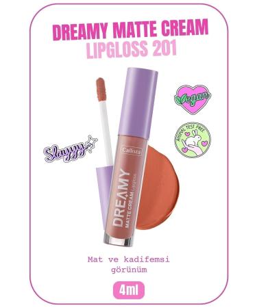 Callista Dreamy Matte Cream Lipgloss Matte Look Lip Gloss - 201 Choose Love - Nude