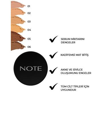 Note Cosmetics Luminous Silk Cream Powder Patakrem Matte Finish Powder Foundation - 01 Beige - Buy Online on GoSupps.com