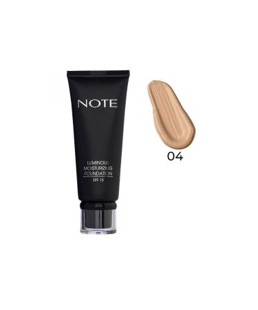 Note Cosmetics Luminous Moisturizing Spf 15 Moisturizing Effect Shiny Finish Foundation - 04 Sand - Buy Online on GoSupps.com