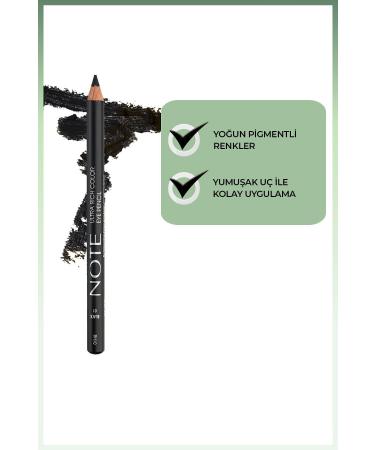 Note Cosmetics Ultra Rich Color Eye Pencil 01 Black - Black - Buy Online on GoSupps.com