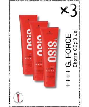 Osis G.force Extra Strong Gel Hair Gel 150ml x 3 Pcs | Lasting Hold Cream Shine Gel