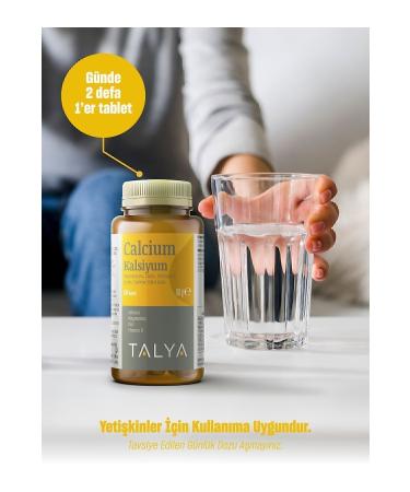 Talya Calcium Magnesium Zinc Vitamin D Containing Supplementary Food 60 Tablets - Buy Online on GoSupps.com