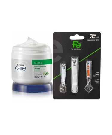 Avon Cucumber Extract Multi-Purpose Cream 400 ml - Nail Clippers - Small and Large Baby Nail Clippers