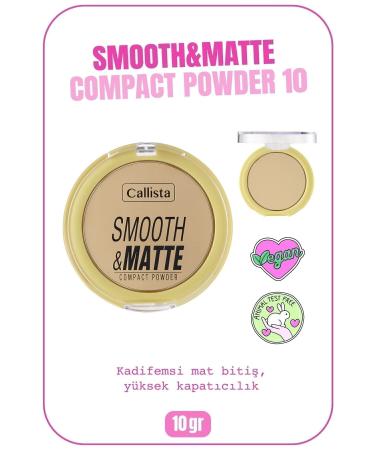 Callista Smooth Matte Compact Powder Matte Appearance Powder 10 Natural Beige