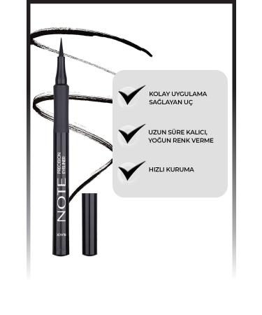 Note Cosmetics Precision Pen Liquid Eyeliner Felt Tip - Black - Buy Online on GoSupps.com