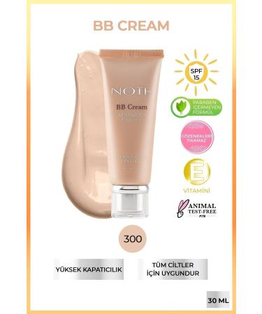 Note Cosmetics BB Cream SPF 15 Moisturizing Effective Intensive Concealer BB Cream - 300 Light Beige