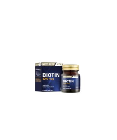 Nutraxin Biotin 5000 Mcg 30 Tablets