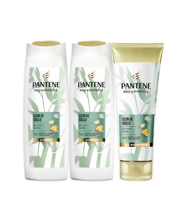 Pantene Long and Strong Bamboo and Biotin Hair Care Set (Shampoo 2 x 400 ml + Conditioner 275 ml) - Buy Online on GoSupps.com