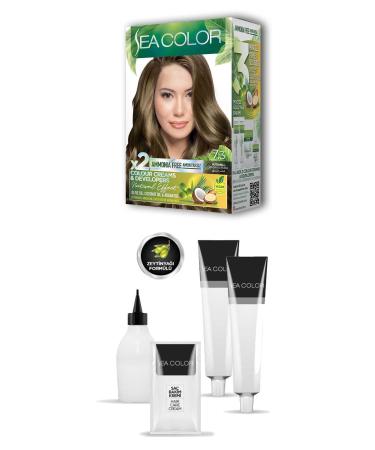 2X2 Tube Cream Hair Dye Set Hazelnut Shell No:7.3 - Lisinya alithestereo