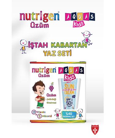 Nutrigen Grape Aquas Kids Spf 50 Sun Cream Children's Sun Cream Summer Set ( DISCOUNTED)